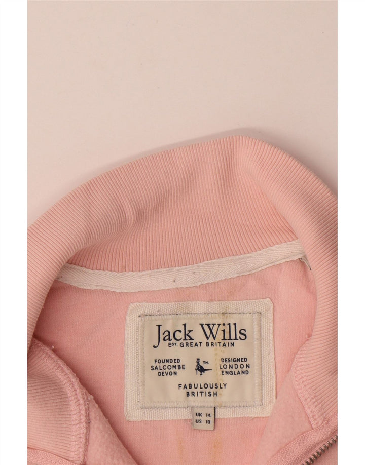 Jack Wills Damen-Sweatshirt in Übergröße mit Grafik, Gr. 14, Rosa