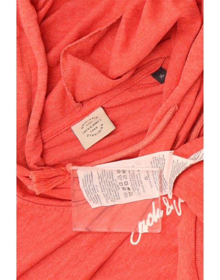 Jack & Jones Herren Kapuzenpullover XL Rot Polyester
