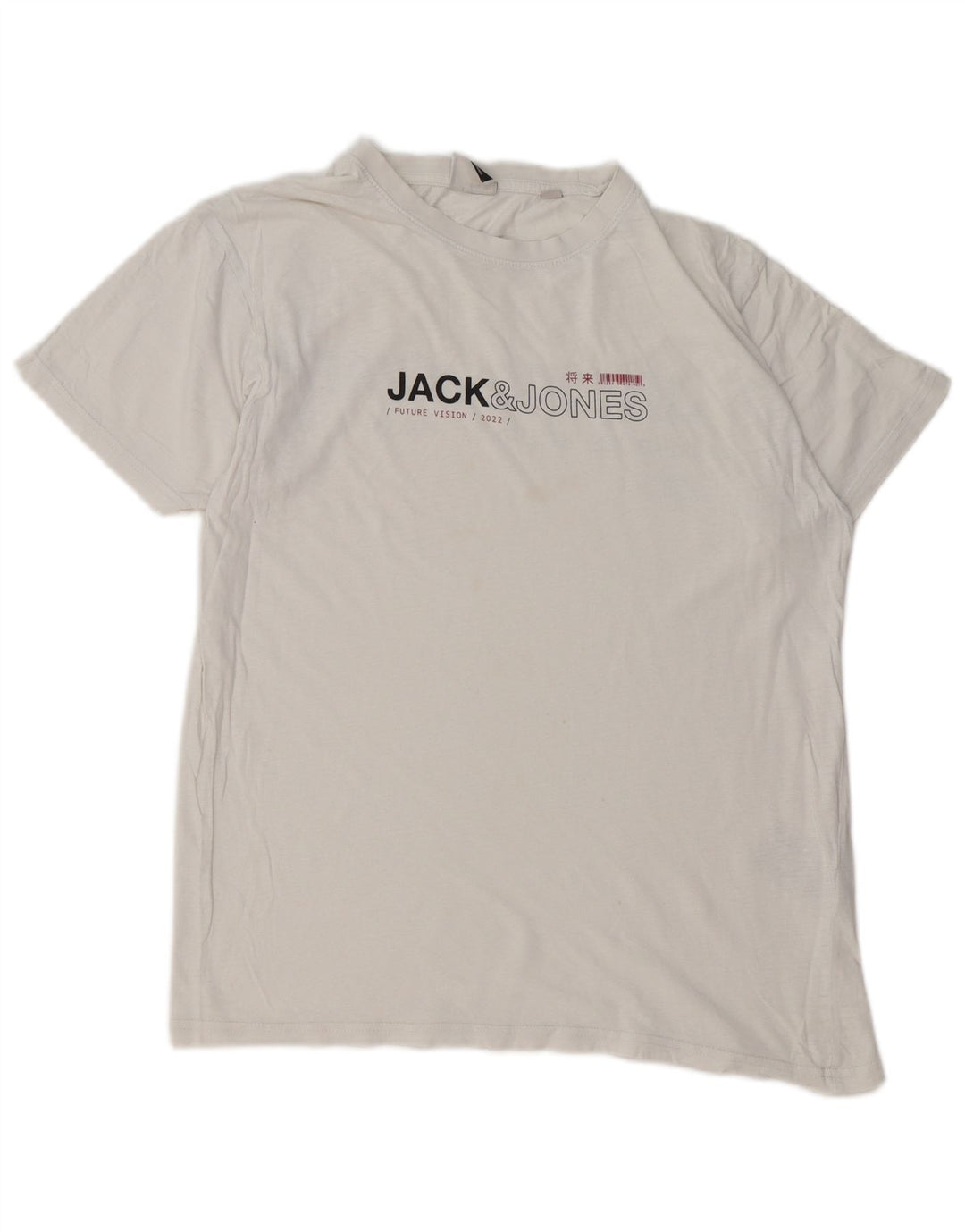 JACK & JONES Herren-T-Shirt mit Grafik, Größe S, weiße Baumwolle