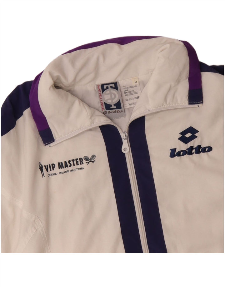 LOTTO Damen-Trainingsjacke in Übergröße, Größe UK 14, Mittelweiß, Farbblock