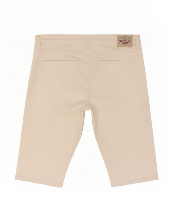 Tommy Hilfiger Damen Freizeitshorts Medium W29 Weiße Baumwolle