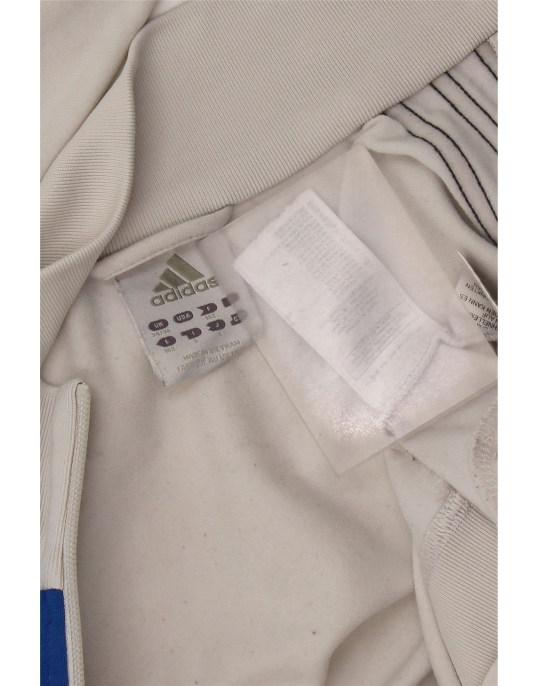 Adidas Herren-Trainingsanzugoberteil, UK-Größe 34/36, Größe S, Weiß, Colourblock-Polyester