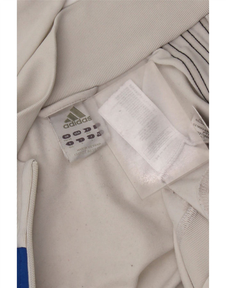 Adidas Herren-Trainingsanzugoberteil, UK-Größe 34/36, Größe S, Weiß, Colourblock-Polyester