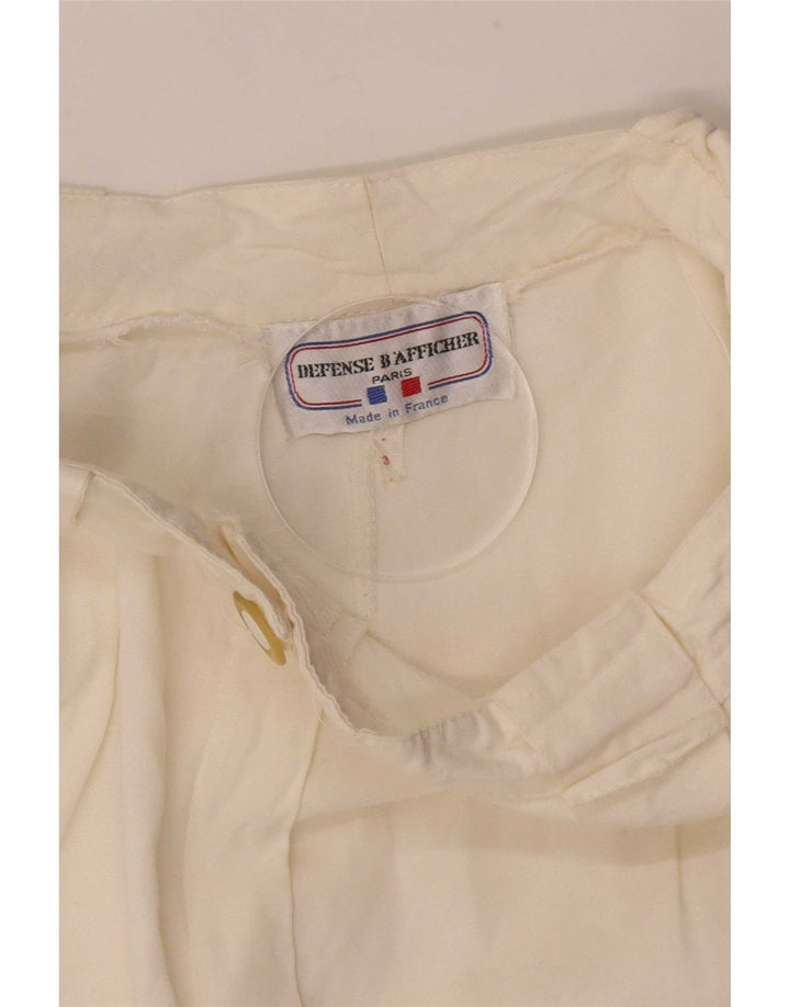 Vintage Damen Pegged Chino Shorts Medium W28 Off White