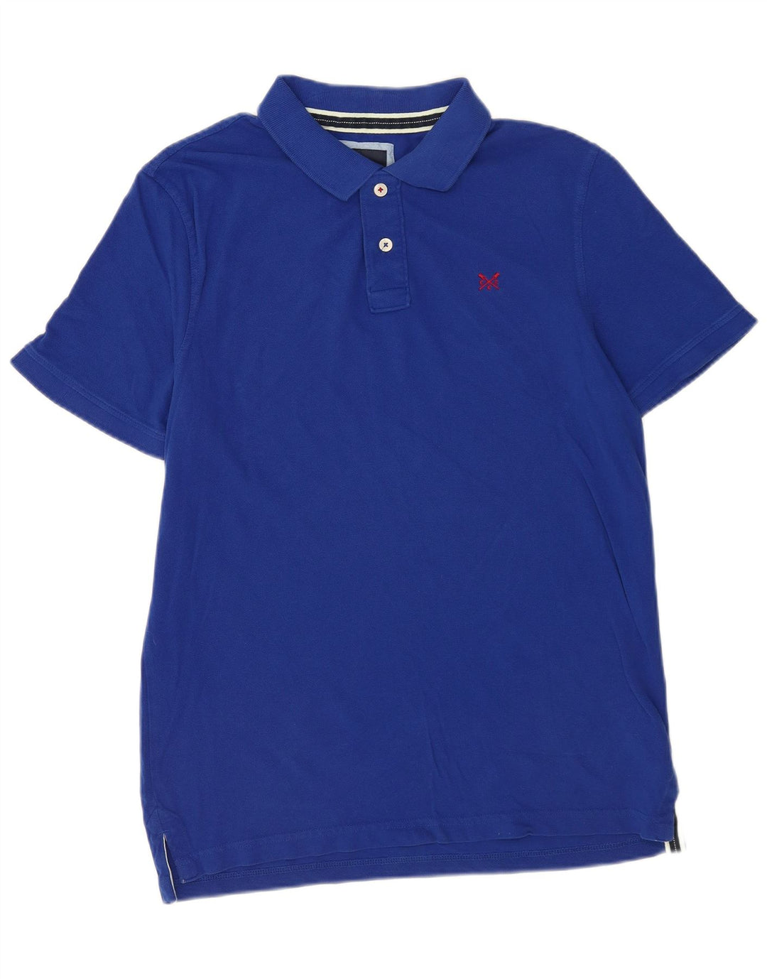 Crew Clothing Herren-Poloshirt, groß, blaue Baumwolle