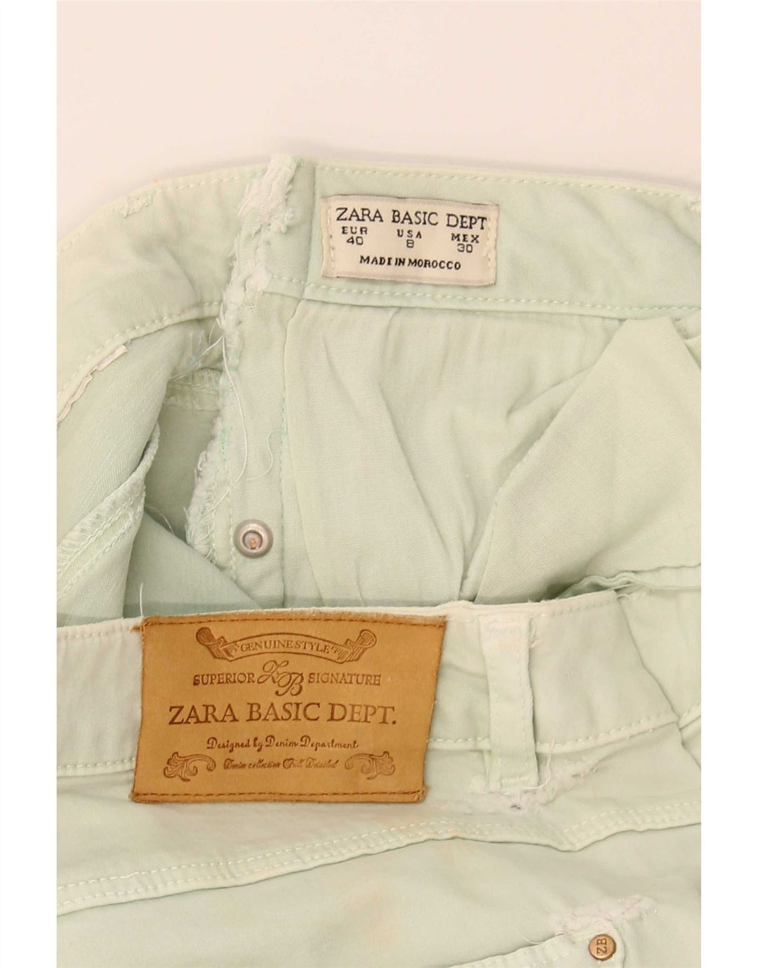 Zara Damen Skinny Jeans EU 40 Medium W30 L28 Grün