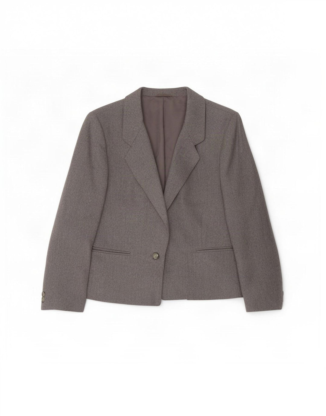 St Michael Damen 1-Knopf-Blazer-Jacke, UK 14, große graue Wolle