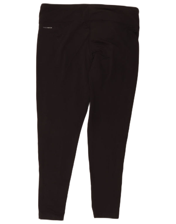 Reebok Damen Leggings UK 20/22 XL Schwarz Polyester