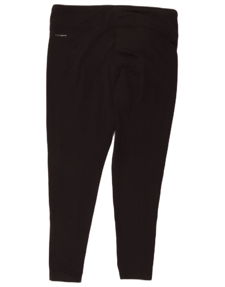 Reebok Damen Leggings UK 20/22 XL Schwarz Polyester