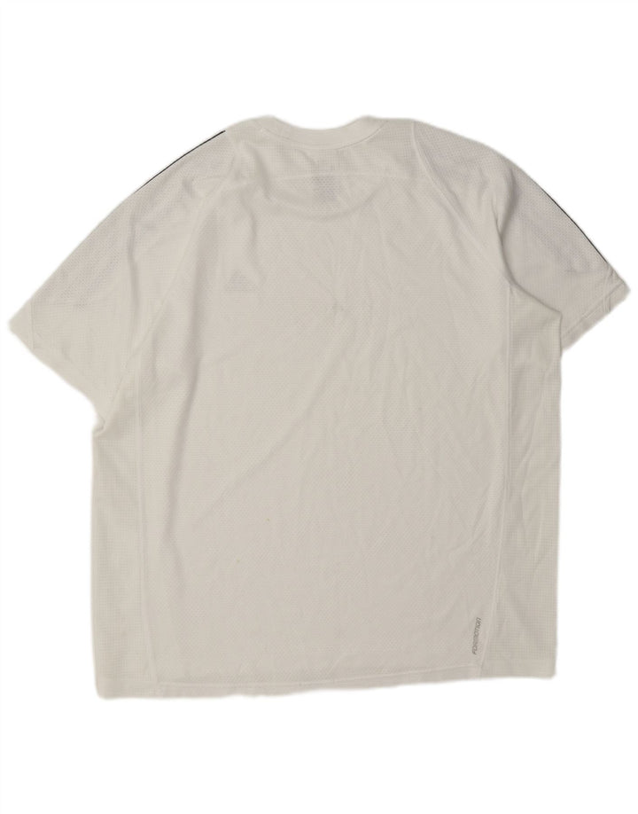 Adidas Herren Climacool T-Shirt Top Large Weiß Polyester
