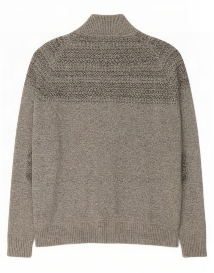 Ted Baker Herren-Pullover mit Rollkragen, Größe 6 2XL, graue Baumwolle