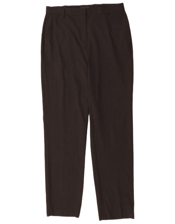 Marks & Spencer Damen Anzughose mit hoher Taille, UK 14, Größe L W34 L33, Schwarz