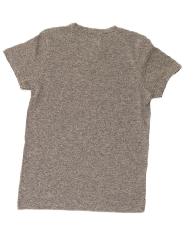 Puma Damen Graphic T-Shirt Top UK 12 Mittelgrau meliert