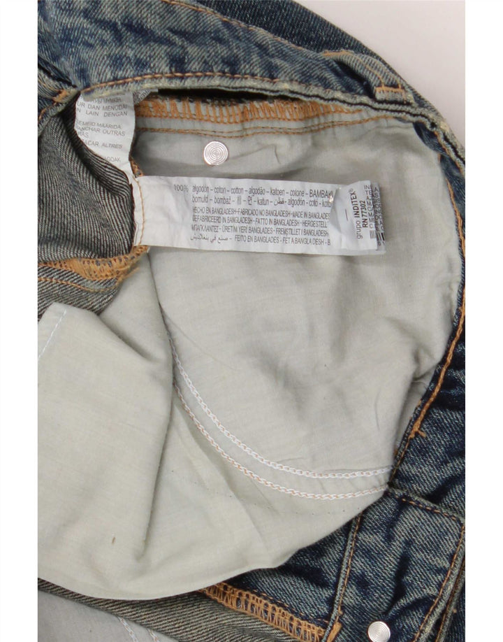 Zara Damen Maxi-Jeansrock Medium W28 Blaue Baumwolle