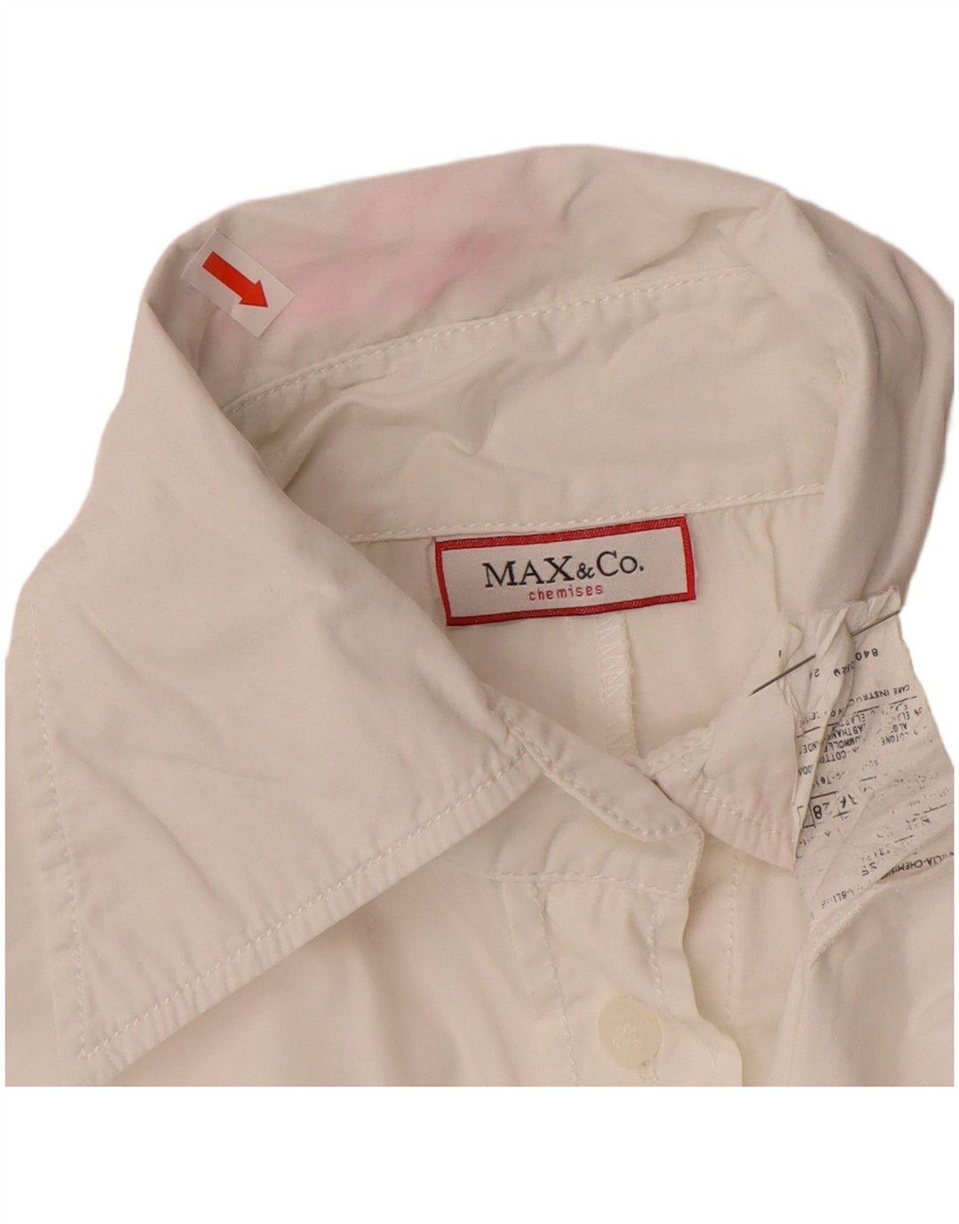 Max & Co. Damen-Unterhemd, UK 12, mittelweiße Baumwolle