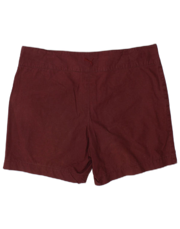 Puma Damen Chinoshorts UK 14 Large W34 Burgund Baumwolle