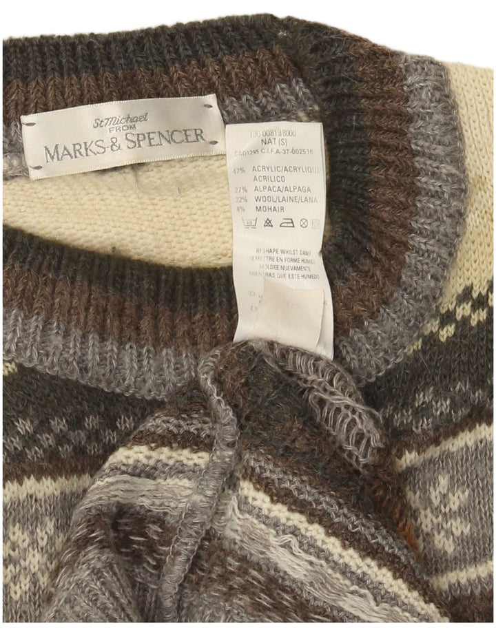 Marks & Spencer Herren St. Michael Pullover mit Rundhalsausschnitt, Größe S, Braun
