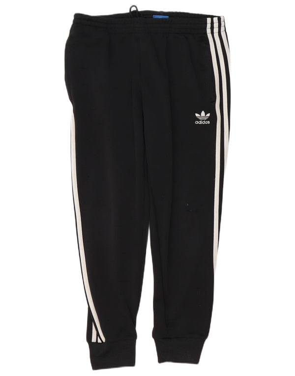 ADIDAS Damen Trainingshose Jogger UK 12 Medium Schwarz Polyester