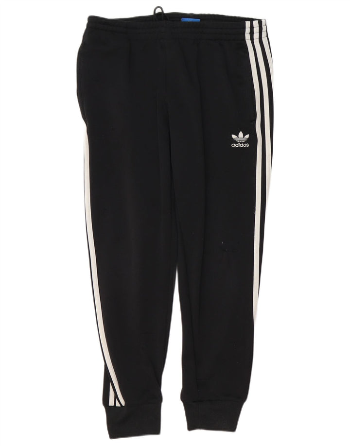 ADIDAS Damen Trainingshose Jogger UK 12 Medium Schwarz Polyester