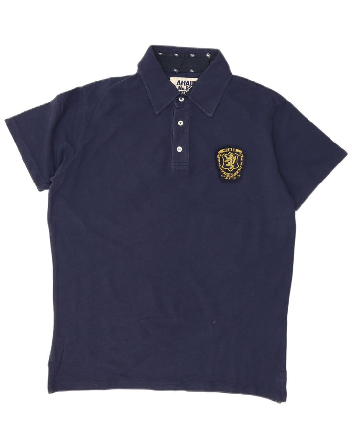 Ahaus Herren Poloshirt XL Marineblau Baumwolle