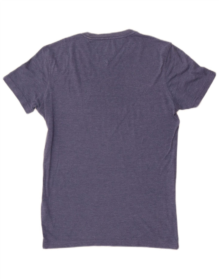 Tommy Hilfiger Herren-T-Shirt mit Grafik, XS, Marineblau, Polyester