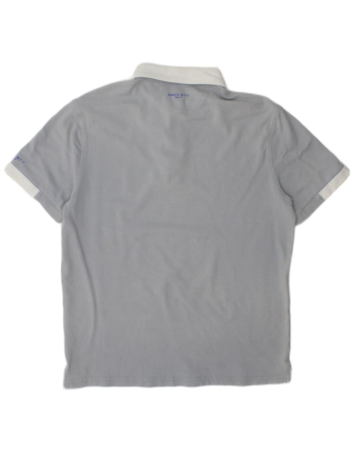 Hackett Herren-Golf-Poloshirt, große graue Baumwolle