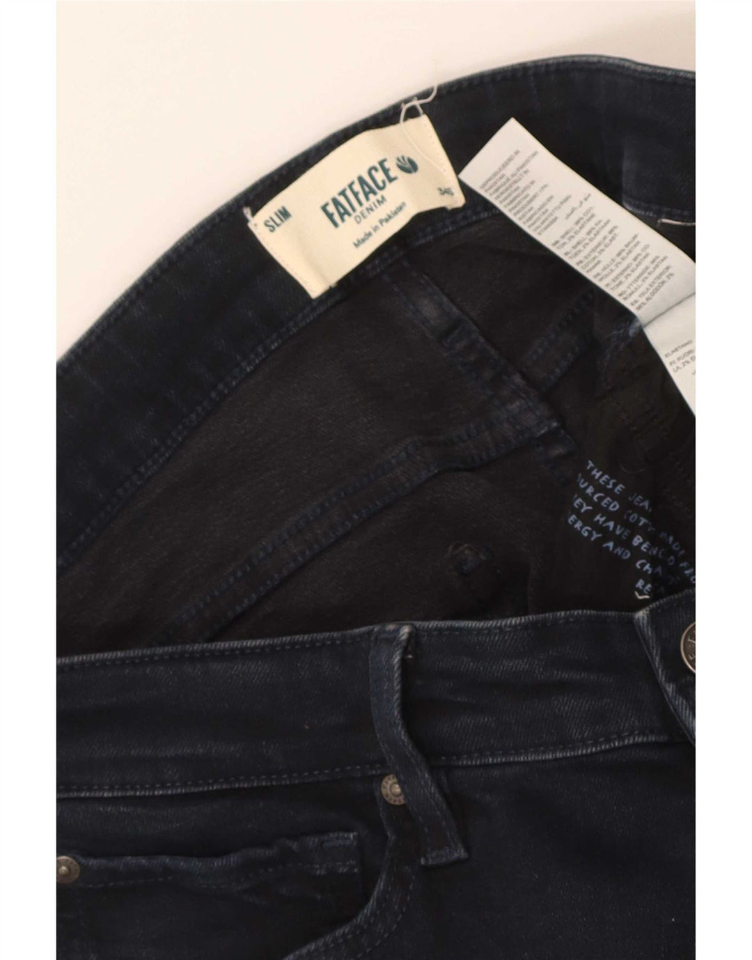 Slim-Jeans für Herren von Fat Face, W34, L29, marineblau, Baumwolle