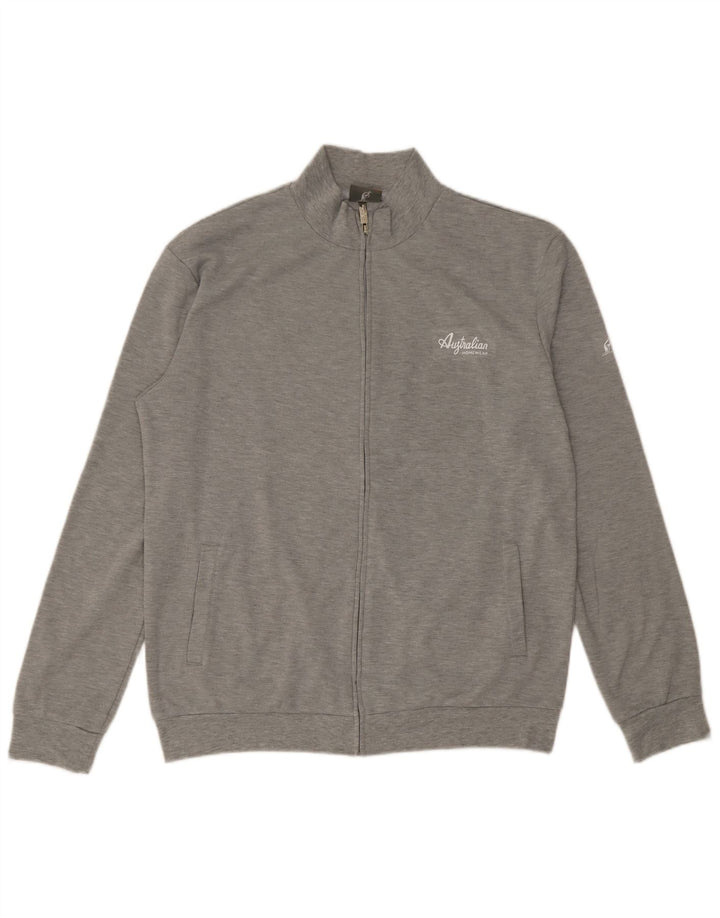 AUSTRALIAN L'ALPINA Herren-Trainingsanzug-Oberteiljacke 2XL Grau meliert