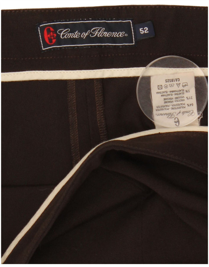 CONTE OF FLORENCE Damen Gerade Freizeithose IT 52 2XL W36 L28 Braun