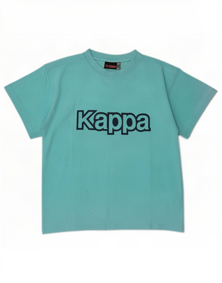 Kappa Jungen T-Shirt mit Grafik, 8–9 Jahre, Mittelblau