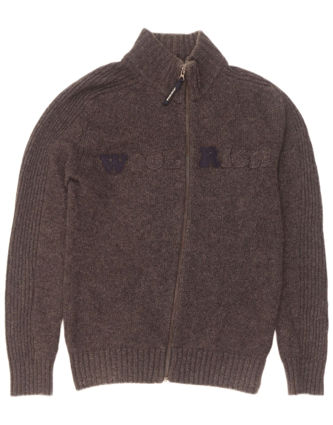 Woolrich Herren-Cardigan mit Grafik, Größe L, Grau