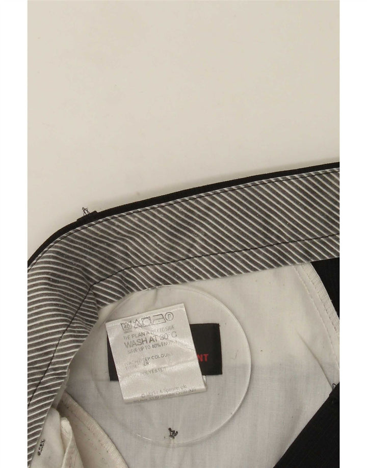 Gerade Herren-Anzughose von Marks & Spencer, W40, L33, Schwarz, Polyester