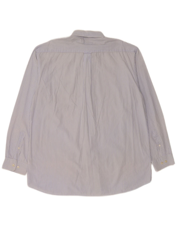 GANT Herren-Hemd mit normaler Passform, XL, blaue Nadelstreifen-Baumwolle