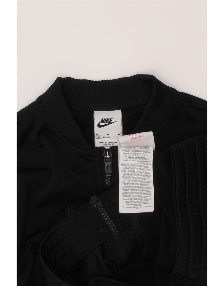 Nike Mädchen-Trainingsanzug-Top-Jacke, 10–11 Jahre, Mittelschwarz, Farbblock