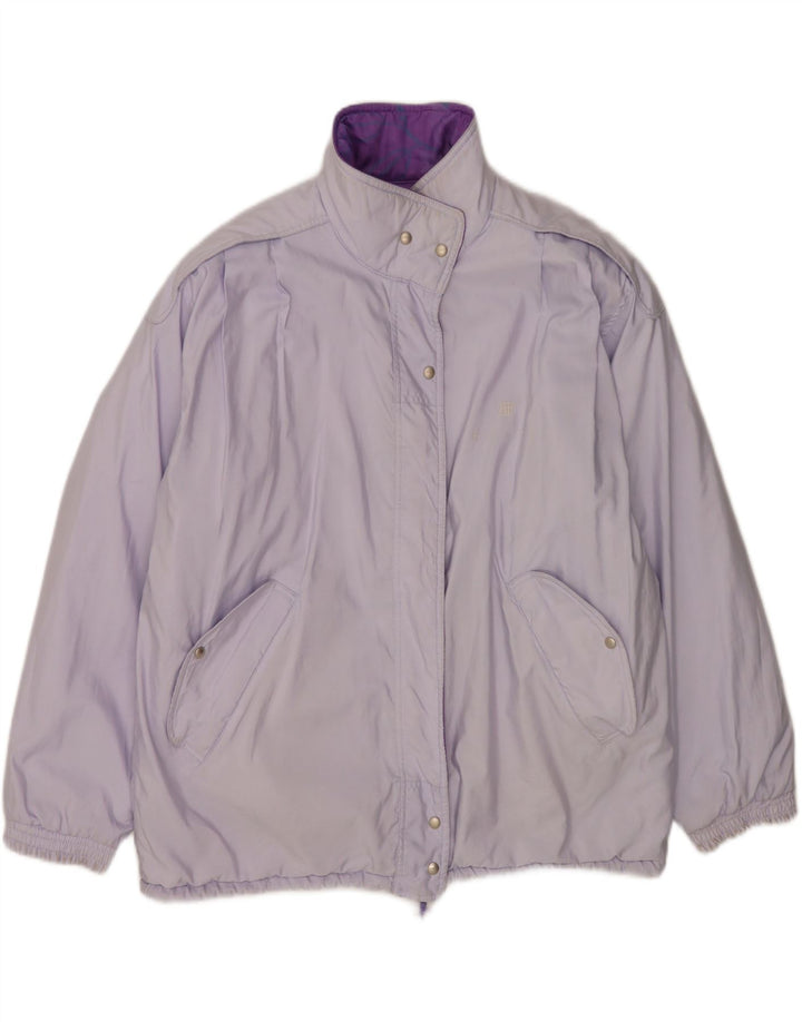 Belfe Damen Übergroße Wendejacke UK 14 Large Lila Blumen
