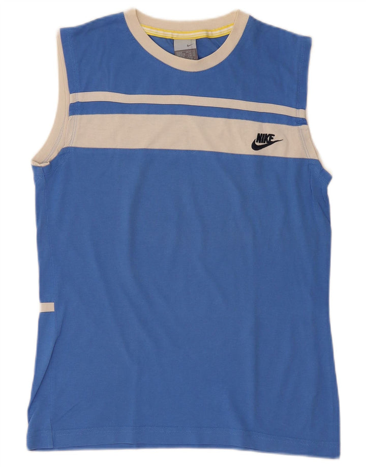 Nike Herren Weste Top UK 36/38 Small Blue Colourblock