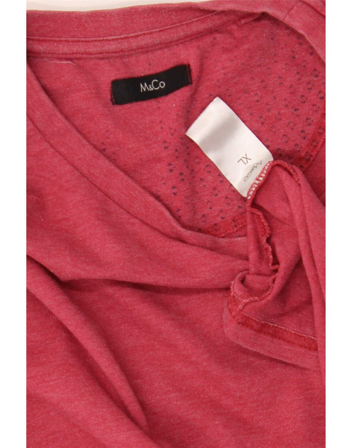 M&Co Herren T-Shirt Top XL Rot Baumwolle
