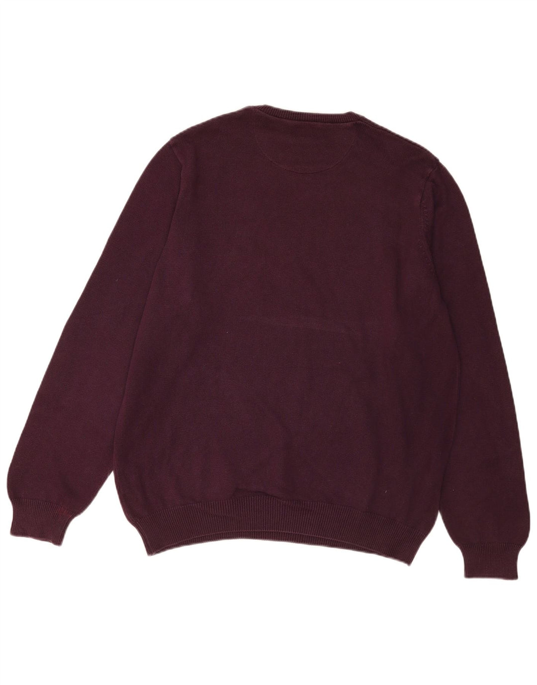 Marks & Spencer Herren-Pullover mit Rundhalsausschnitt, reguläre Passform, Größe L, Burgunderrot