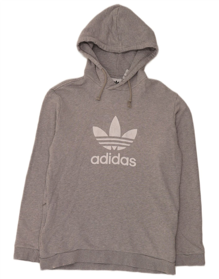 Adidas Herren Graphic Hoodie Pullover mittelgraue Baumwolle