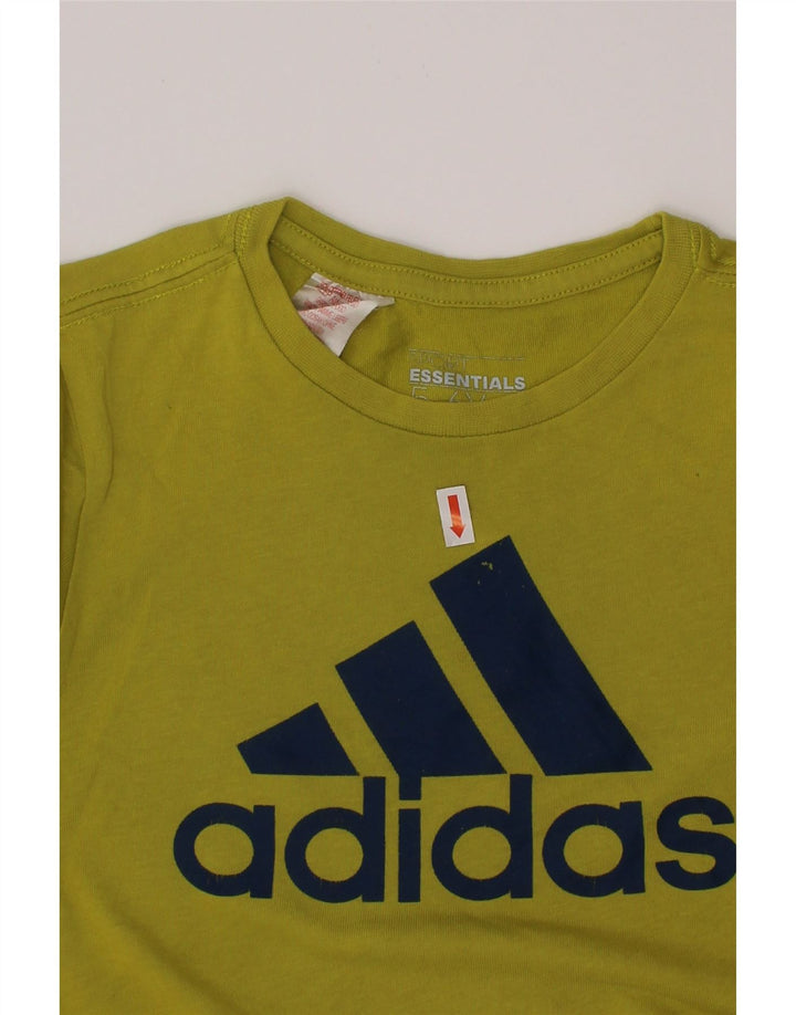 ADIDAS Jungen Climalite Graphic T-Shirt Top 5–6 Jahre, grüne Baumwolle