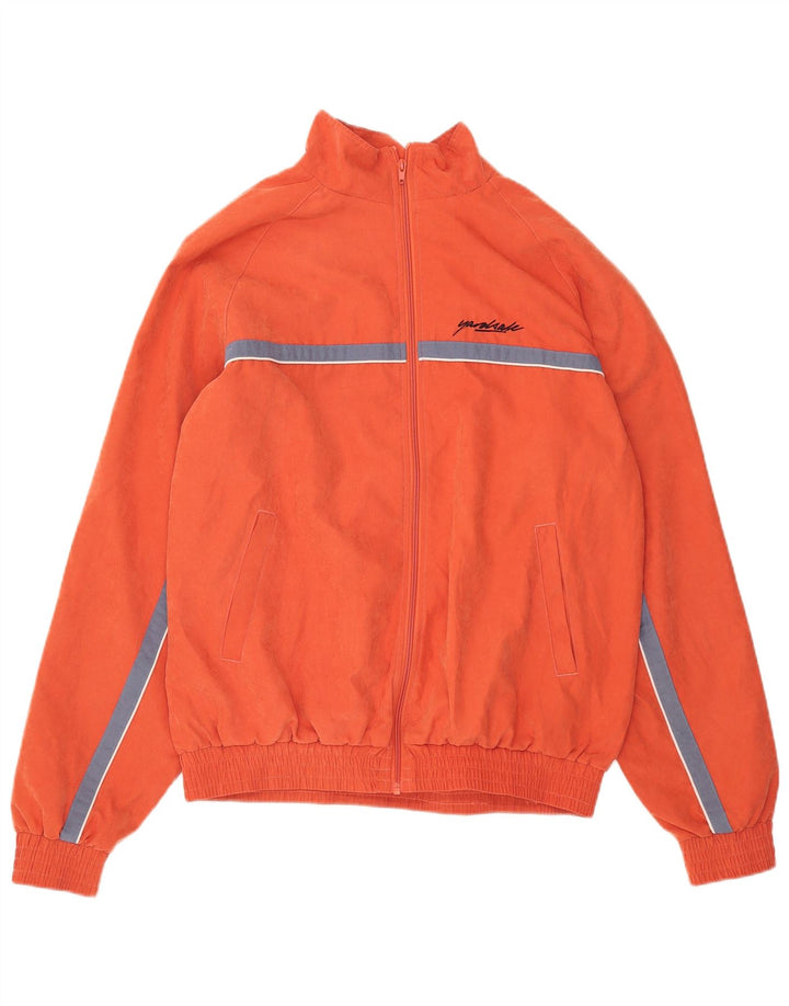 Yardsale Herren-Trainingsanzugoberteil mit Grafik, XL, orangefarbenes Farbblock-Polyester