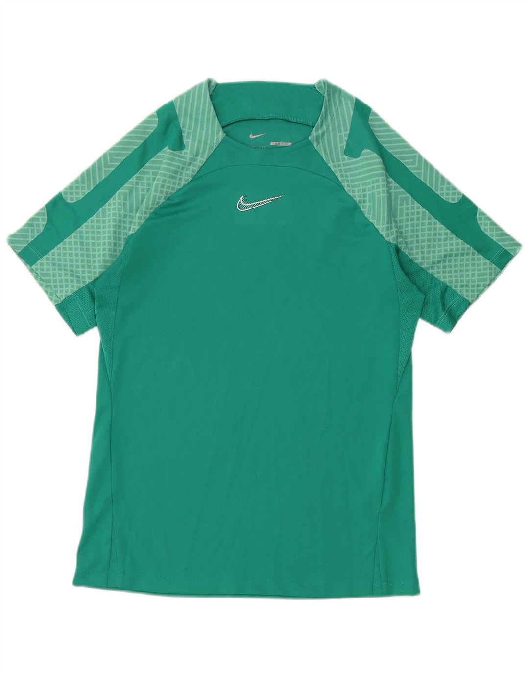 Nike Herren Dri Fit Slim Fit T-Shirt Top Small Grün Polyester