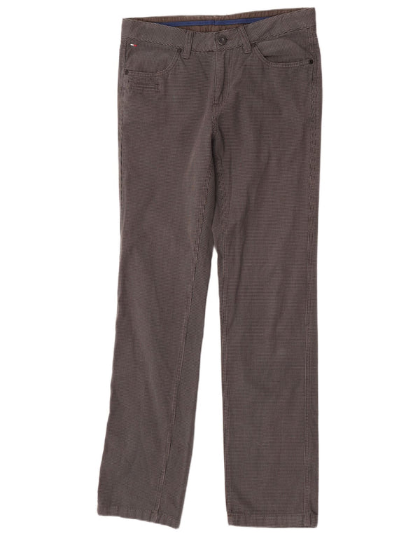 Tommy Hilfiger Herren gerade Freizeithose W32 L34 grauer Hahnentritt