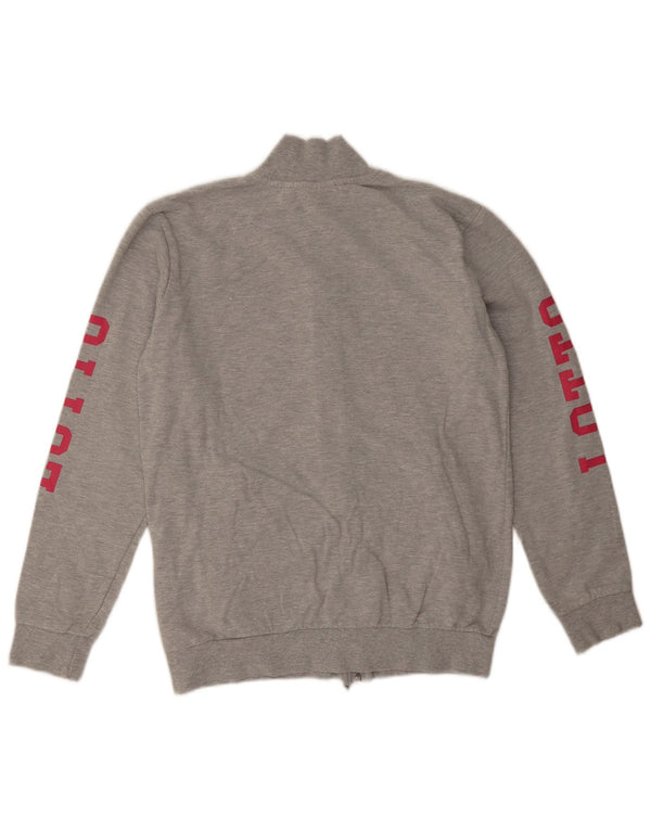 Lotto Damen-Trainingsanzugoberteil mit Grafik, Größe UK 14, mittelgrau gefleckte Baumwolle