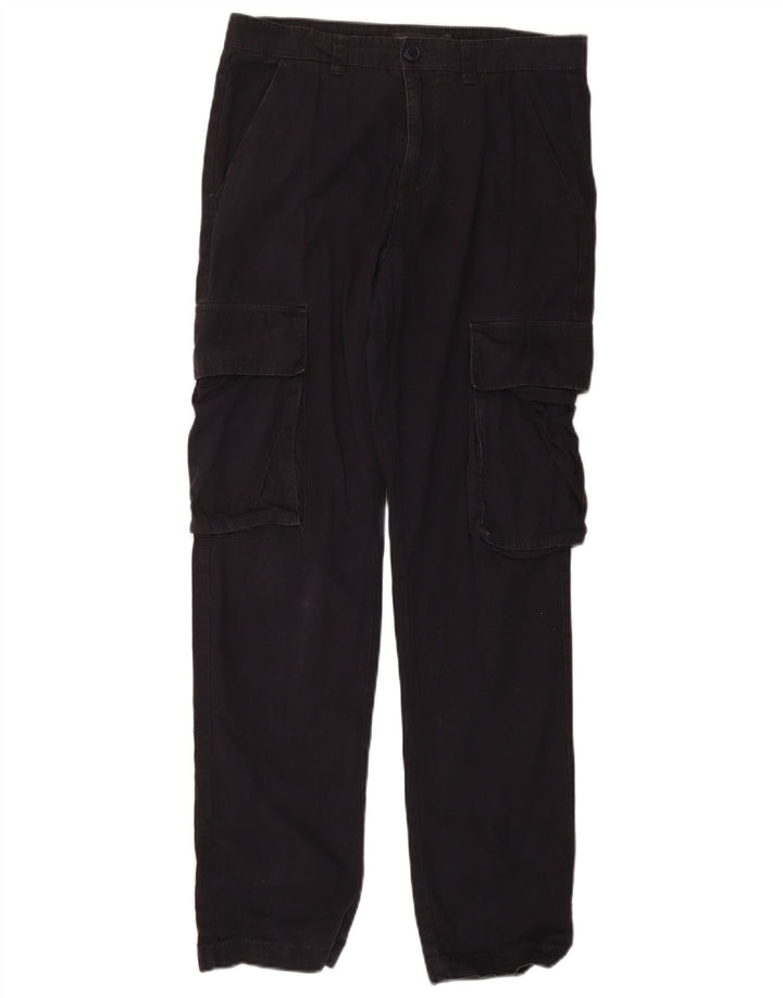 French Connection Gerade Cargohose für Herren, Größe M, W32, L31, Schwarz, Baumwolle