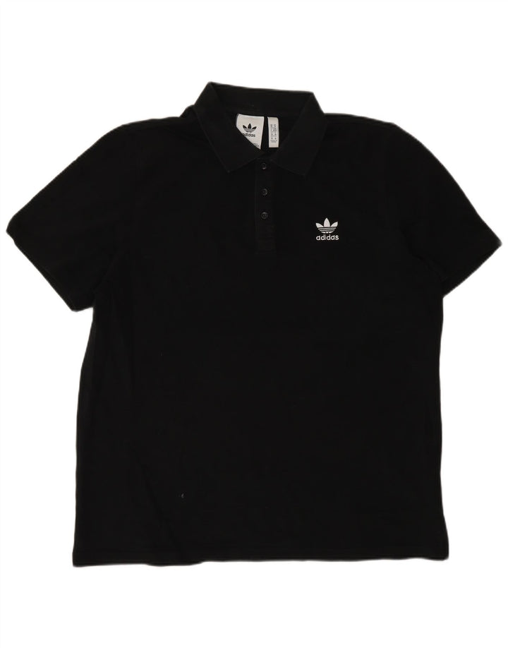 Adidas Herren Poloshirt Medium Schwarz Baumwolle