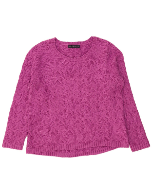 Marks & Spencer Damen-Pullover mit U-Boot-Ausschnitt, UK 12, Mittelviolett, Acryl