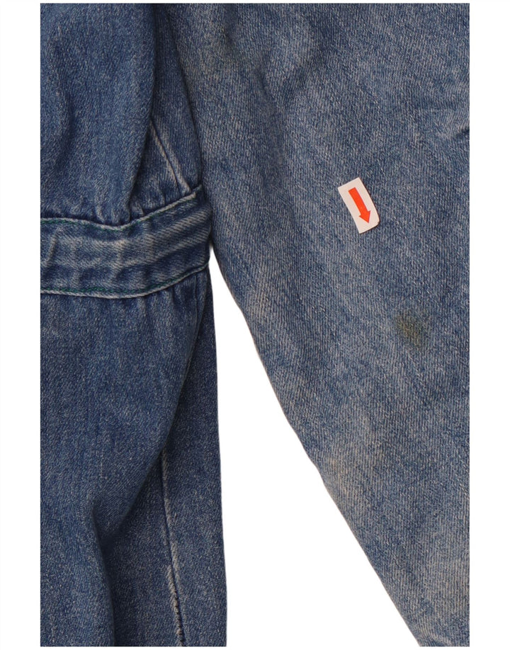 Vintage Damen Sherpa Jeansjacke UK 14 Groß Blau