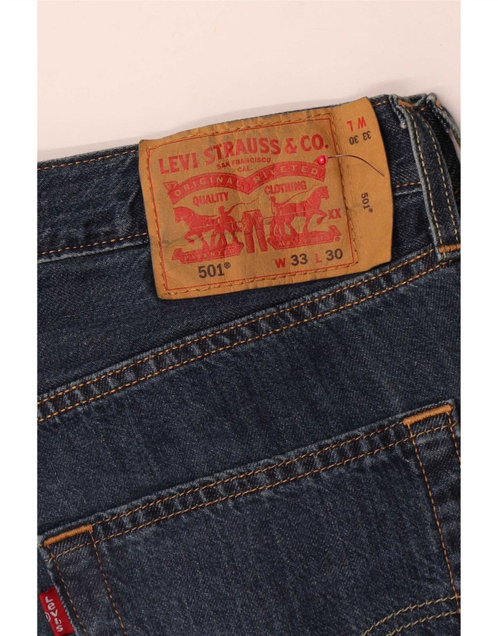Levi's Herren 501 Straight Jeans W33 L30 Blaue Baumwolle