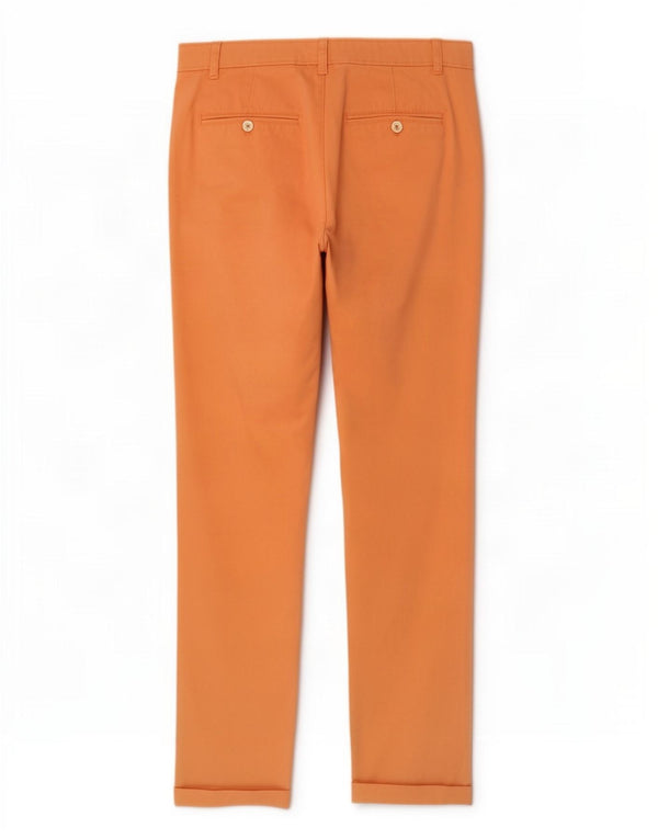 Massimo Dutti Damen-Chinohose mit lässiger Passform, EU 38, Größe S, W28, L29, Orange